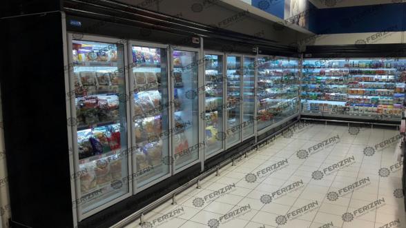 توزیع کننده یخچال ایستاده سوپر مارکت مرغوب