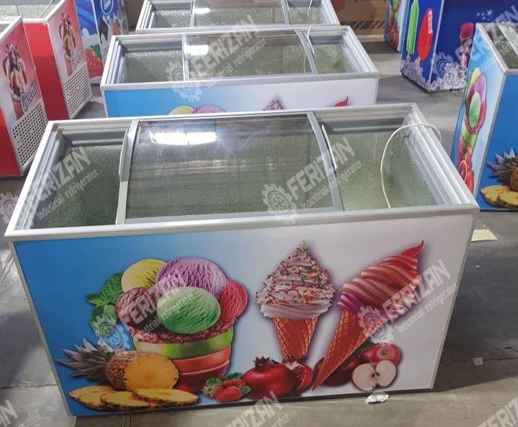 یخچال بستنی درب شیشه ای