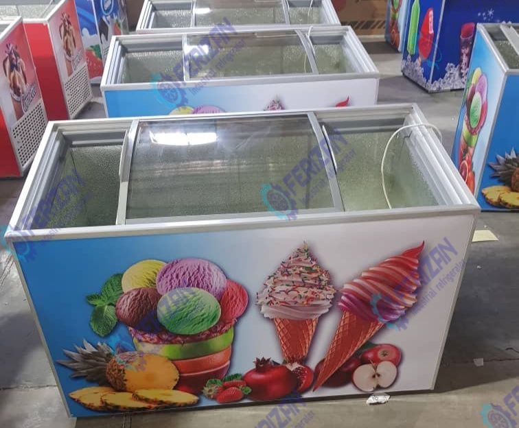 یخچال بستنی درب شیشه ای 