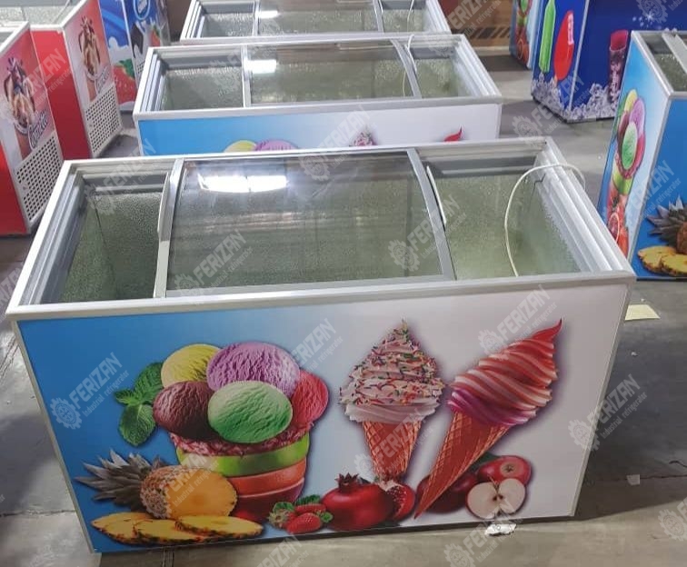 یخچال بستنی شیشه ای